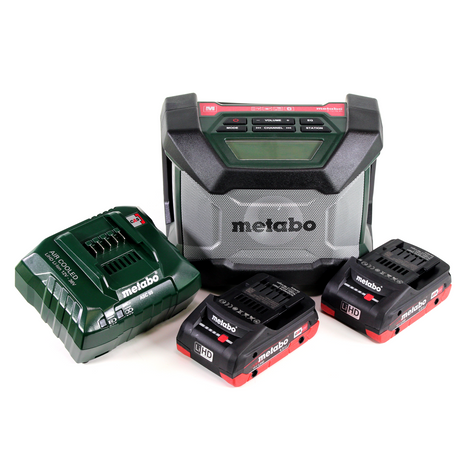 Metabo Akku Baustellenradio R 12-18 BT ( 600777850 ) + 2x Akku 4,0 Ah + Ladegerät - Toolbrothers