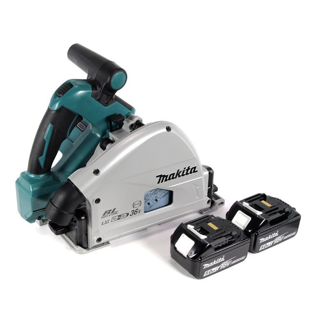 Makita DSP 600 T Akku Tauchsäge 36V (2x18V)165mm Brushless + 2x Akku 5,0Ah - ohne Ladegerät - Toolbrothers