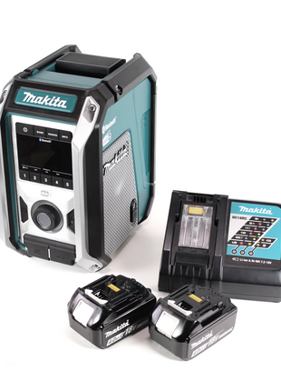 Makita DMR 115 RM Akku Baustellenradio 12V - 18V  Bluetooth DAB+ IP65 + 2x Akku 4,0 Ah + Ladegerät - Toolbrothers