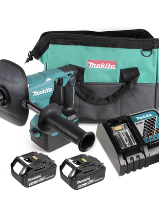 Makita DUT 131 RG Akku Rührgerät 18 V Brushless + 2x Akku 6,0 Ah + Ladegerät + Tasche - Toolbrothers