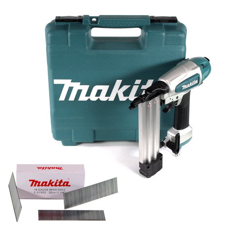 Makita AF 506 Druckluft Stauchkopfnagler 15-50mm 4,3-8,3bar + 5000x Stauchkopfnagel 32mm galvanisiert + Koffer - Toolbrothers