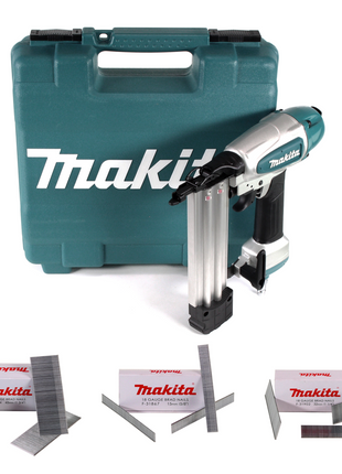 Makita AF 506 Druckluft Stauchkopfnagler 15-50mm 4,3-8,3bar + 50000x Stauchkopfnagel 15/20/25/30/32/35/38/40/45/50mm + Koffer - Toolbrothers