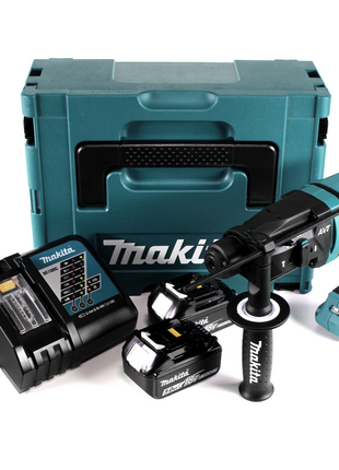 Makita DHR 182 RTJ Akku Bohrhammer 18V 1,7J SDS plus Brushless + 2x Akku 5,0Ah + Ladegerät + Makpac - Toolbrothers