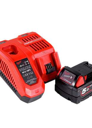 Milwaukee  M18NRG-501 Akku Starter Set 18V mit M18 B5 Akku 5,0Ah + M12-18FC Ladegerät - Toolbrothers