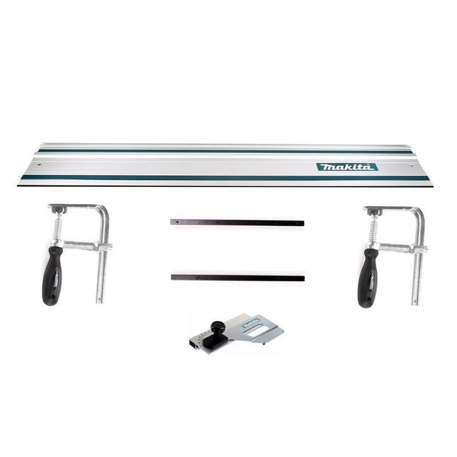 Makita Führungsschienen Set Führungsschiene 1000mm + 2x Führungsschienenverbinder + 2x Schraubzwingen + Winkelanschlag - Toolbrothers