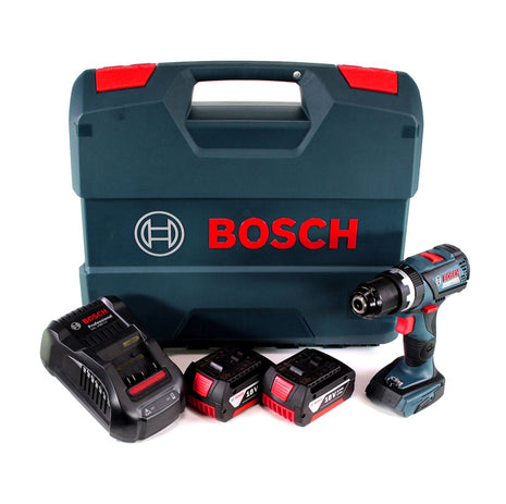 Bosch GSB 18V-60 C Akku Schlagbohrschrauber Brushless 18V 60Nm + 2x Akku 3,0Ah + Ladegerät + L-Case - Toolbrothers