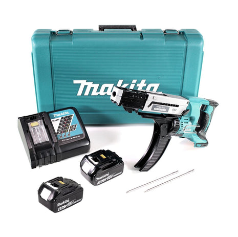 Makita DFR 750 RME Akku Magazinschrauber 18 V 45-75mm + 2x Akku 4,0Ah + Ladegerät + Koffer - Toolbrothers