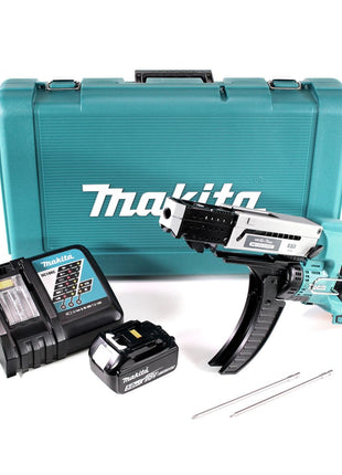 Makita DFR 750 RT1E Akku Magazinschrauber 18 V 45-75mm + 1x Akku 5,0Ah + Ladegerät + Koffer - Toolbrothers