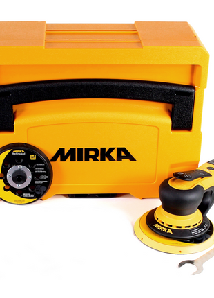 Mirka DEROS-Kit Abranet 5650CV Exzenterschleifer 350W 125mm/150mm 5,0 Hub Brushless + 150 Stk. Schleifscheiben Grip versch. Körnungen + systainer ( KIT1904WOMDE ) - Toolbrothers