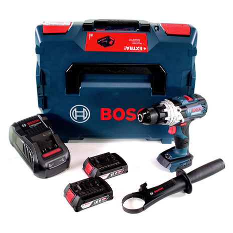 Bosch GSB 18V-110 C Akku Schlagbohrschrauber Professional 18V 110Nm + 2x Akku 2,0 Ah + Ladegerät + L-Boxx - Toolbrothers