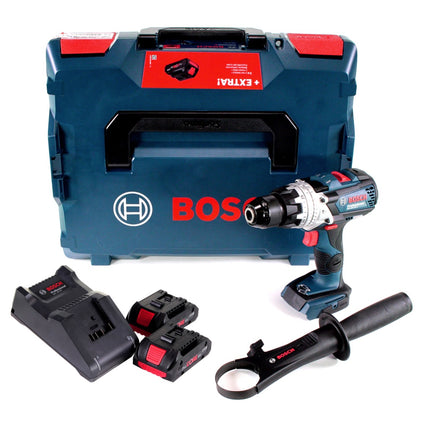 Taladradora de percusión a batería Bosch GSB 18V-110 C Profesional 18V 110Nm + 2x acumulador ProCore 4,0 Ah + cargador + L-Boxx ( 06019G030B )