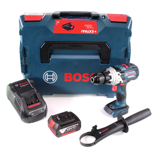 Bosch GSB 18V-110 C taladradora de percusión a batería Profesional 18V 110Nm + 1x acumulador 5,0 Ah + cargador + L-Boxx