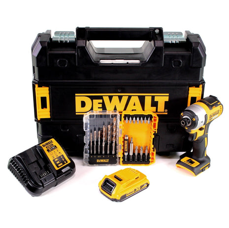 DeWalt DCF 887 Visseuse à Chocs sans fil 18 V brushless avec Mandrin de 1/4" + boîtier TStak + 1x Batterie 2 Ah + Chargeur