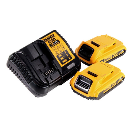 DeWALT DCF 887 D2 Atornillador de impacto sin escobillas XR 18V en maletín TSTAK + 2x Batería DCB 183 2,0 Ah + Cargador DCB 115