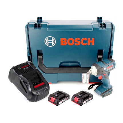 Atornillador de impacto inalámbrico Bosch GDS 18 V-EC 250 18V 250Nm sin escobillas + 2x batería 2,0Ah + cargador + L-Boxx