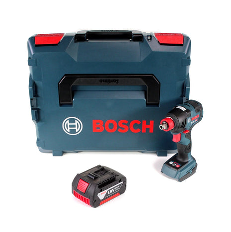 Llave de impacto giratoria a batería Bosch GDX 18V-200 C 18V 200Nm sin escobillas + módulo de conectividad Bluetooth GCY 30-4 + 1x batería 3,0Ah + L-Boxx - sin cargador