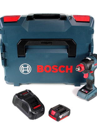 Llave de impacto rotativa a batería Bosch GDX 18V-200 C 18V 200Nm sin escobillas + módulo de conectividad Bluetooth GCY 30-4 + 1x batería 3.0Ah + cargador + L-Boxx