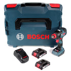 Atornillador de impacto inalámbrico Bosch GDX 18V-200 C 18V 200 Nm sin escobillas + 2x batería 2.0Ah + cargador + L-Boxx