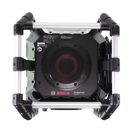 Bosch GML 50 cargador de radio de batería radio de obra 18V 50W IP54 + 2x baterías 2.0Ah + cargador