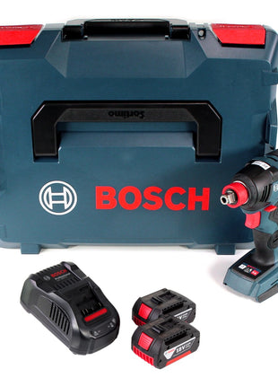 Atornillador de impacto inalámbrico Bosch GDX 18V-200 C 18V 200 Nm sin escobillas + 2x batería 3.0Ah + cargador + L-Boxx