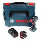 Atornillador de impacto inalámbrico Bosch GDX 18V-200 C 18V 200 Nm sin escobillas + 2x batería 3.0Ah + cargador + L-Boxx