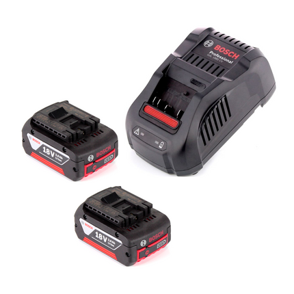 Bosch GML 50 cargador de radio de batería radio de obra 18V 50W IP54 + 2x baterías 3.0Ah + cargador