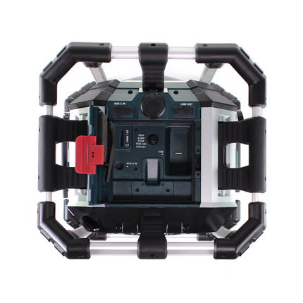 Bosch GML 50 cargador de radio de batería radio de obra 18V 50W IP54 + 2x baterías 3.0Ah + cargador