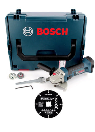 Amoladora angular a batería Bosch GWS 18-125 V-LI 18V 125mm (060193A308) + disco de corte + L-Boxx - sin batería, sin cargador