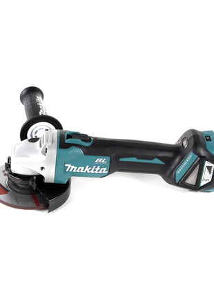 Amoladora angular a batería Makita DGA 511 ZJ 18 V 125 mm sin escobillas + disco de corte + Makpac - sin batería, sin cargador