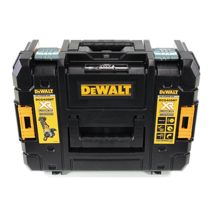 Amoladora angular a batería DeWalt DCG 405 FNT 18V 125mm sin escobillas + disco de corte + TSTAK - sin batería, sin cargador