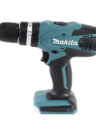 Makita HP 457 DWEX4 Perceuse-visseuse à percussion sans fil 18V 42Nm G-Serie + 2x Batteries 1,5Ah + Chargeur + 70 Forets et bits + Coffret