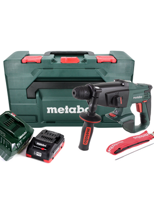 Martillo combinado a batería Metabo KHA 18 LTX 18V 2.2J SDS Plus + 1x batería 4.0 Ah + cargador + metaBOX