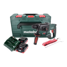 Martillo combinado a batería Metabo KHA 18 LTX 18V 2.2J SDS Plus + 2x baterías 4.0 Ah + cargador + metaBOX (600210800)