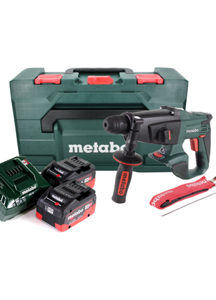 Martillo combinado a batería Metabo KHA 18 LTX 18V 2.2J SDS Plus + 2x batería 5.5 Ah + cargador + metaBOX