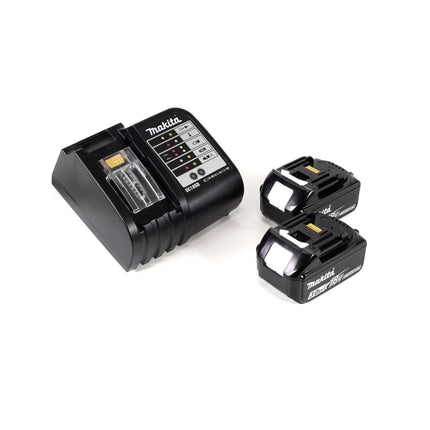 Fresadora multifuncional a batería Makita DRT 50 SF 18V sin escobillas + 2x baterías 3.0Ah + cargador + juego de fresas 8mm 6 piezas.