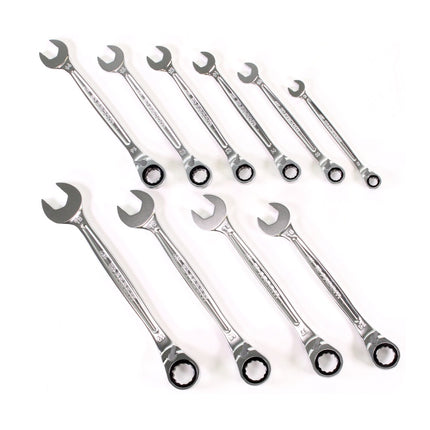 Facom 467B.JP10 Juego de llaves mixtas con trinquete métricas / 10 unidades