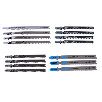 Jeu de lames de scie sauteuse Bosch 15 pièces. pour menuiserie (1x 2607011438) HCS / CT / BIM