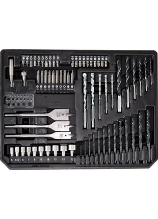 Clé à chocs sans fil Makita DTD 170 SGX4 18V 175Nm sans balais + 1x batterie 6,0Ah + chargeur + 70 pièces. Coffret forets + coffret