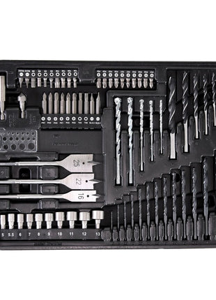 Taladro atornillador inalámbrico Makita DDF 483 SMX4 18 V 40 Nm sin escobillas + 1x batería 4,0 Ah + cargador + 70 piezas. Juego de brocas + estuche