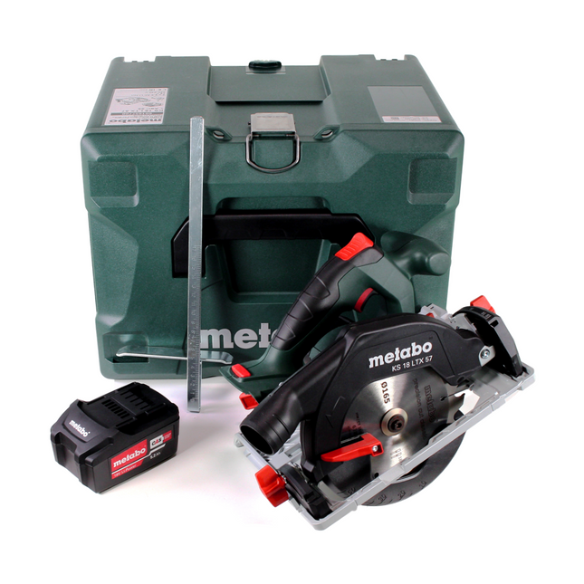 Metabo KS 18 LTX 57 Cordless circular saw 18V 165x20mm + 1x battery 5,2Ah + MetaLoc - without charger