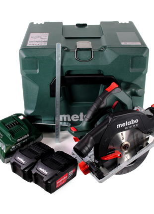 Metabo KS 18 LTX 57 Akumulatorowa pilarka tarczowa 18 V 165 x 20 mm + 2x akumulator 5,2 Ah + ładowarka + Metaloc ( 601857700 )