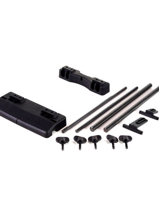 Fresadora multifuncional a batería Makita DRT 50 SF 18V sin escobillas + 2x baterías 3.0Ah + cargador + adaptador de carril guía + carril guía 1000mm