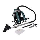 Aspirador de mochila a batería Makita DVC 261 ZX15 36V (2x 18V) 2L sin escobillas + 10x bolsa de filtro - sin batería, sin cargador