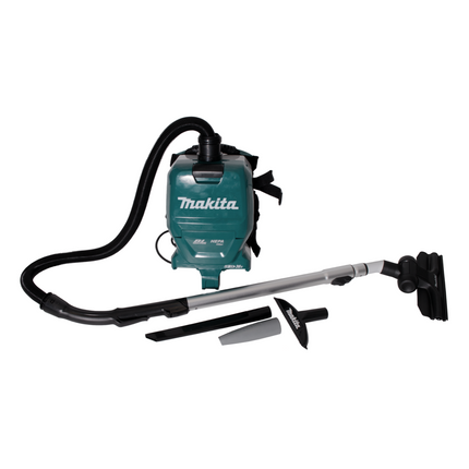 Makita DVC 261 RTX15 aspirador de mochila a batería 36V (2x 18V) 2L sin escobillas + 2x batería 5.0Ah + cargador