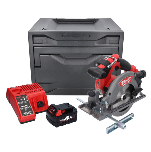 Sierra circular de batería Milwaukee M18 CCS55-401M 18 V 165 mm + 1x batería 4,0 Ah + cargador + M-Box