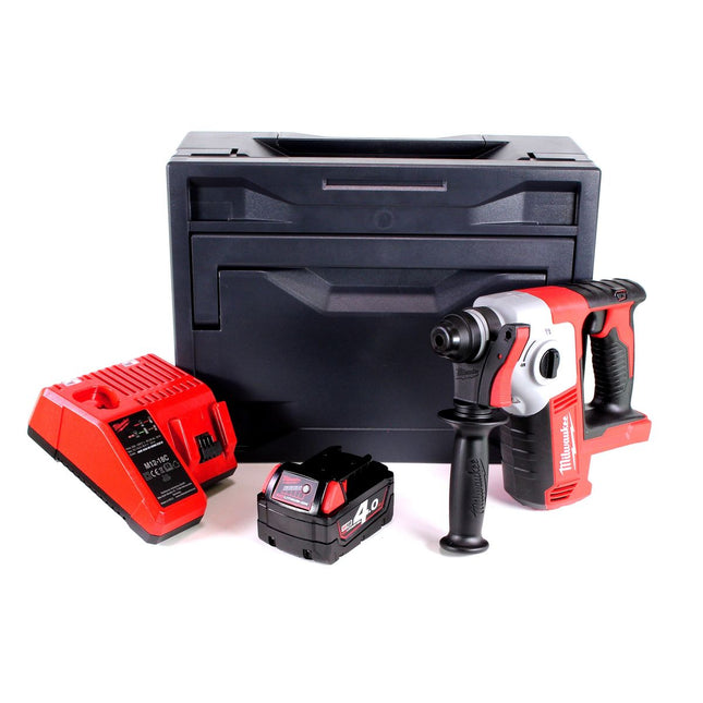 Taladro percutor Milwaukee M18 BH-401M batería 18V 1.2J SDS-plus + 1x batería 4.0Ah + cargador + M-Box