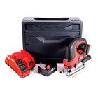 Sierra de calar Milwaukee M18 BJS-401M batería 18V + 1x batería 4.0Ah + cargador + M-Box