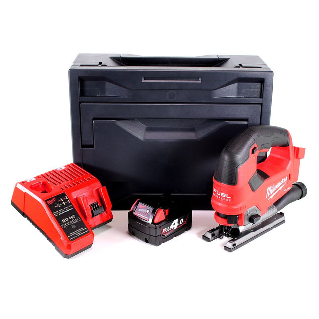 Sierra de calar a batería Milwaukee M18 FJS-401M 18V sin escobillas + 1x batería 4.0Ah + cargador + M-Box