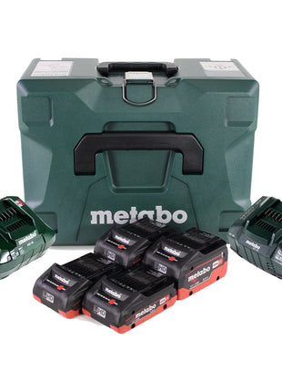 Set básico Metabo LIHD + 2x batería 4,0 Ah + 2x batería 8,0 Ah + 2x cargador + Metaloc