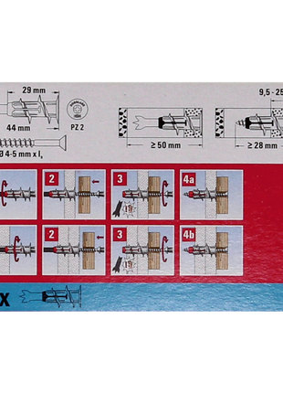 Fischer Profibox DUO-Line con 1000 piezas DUOPOWER 6x30mm + 50 piezas DUOTEC 10 + 50 piezas DUOBLADE (553667)